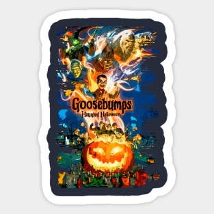 Goosebumps Haunted Halloween Halftoned Sticker